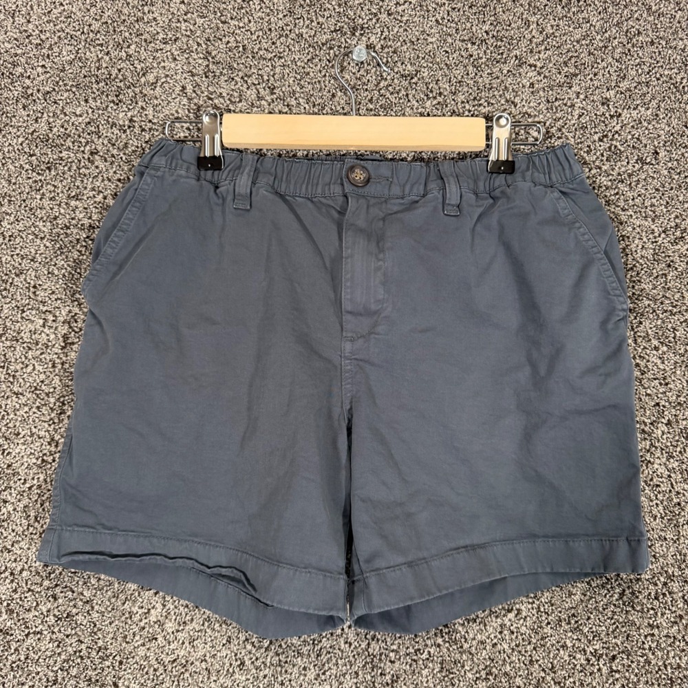 Chubbies Originals Shorts Mens S/5.5 Gray Cotton Stretch Twill Elastic Waist